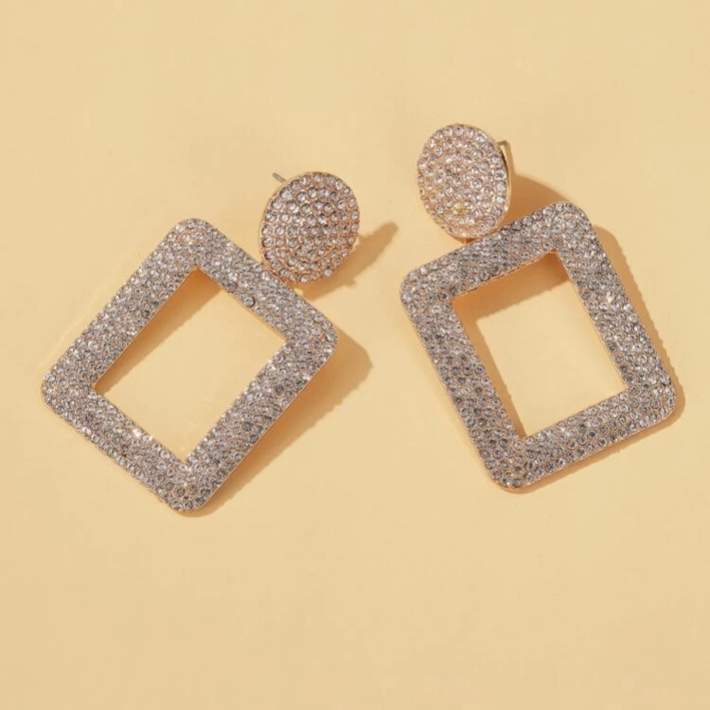 🆕LAST PAIR!🛍 Art Deco Rhinestone Earrings